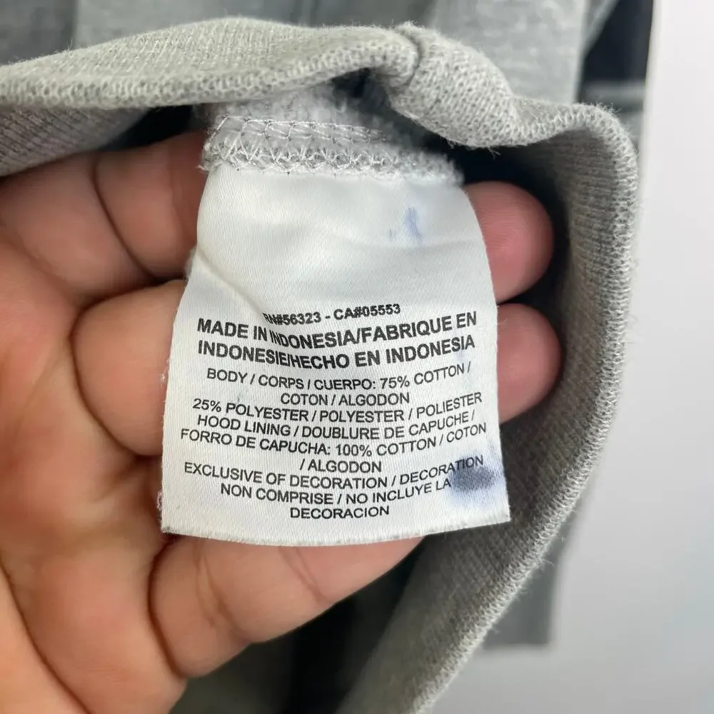 Jordan gray hoodie pullover sweatshirt size Large *flawed distressed